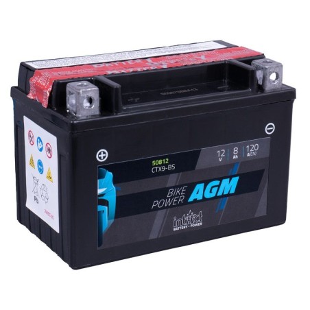 AGM Bleibatterie 50812/YTX9-BS